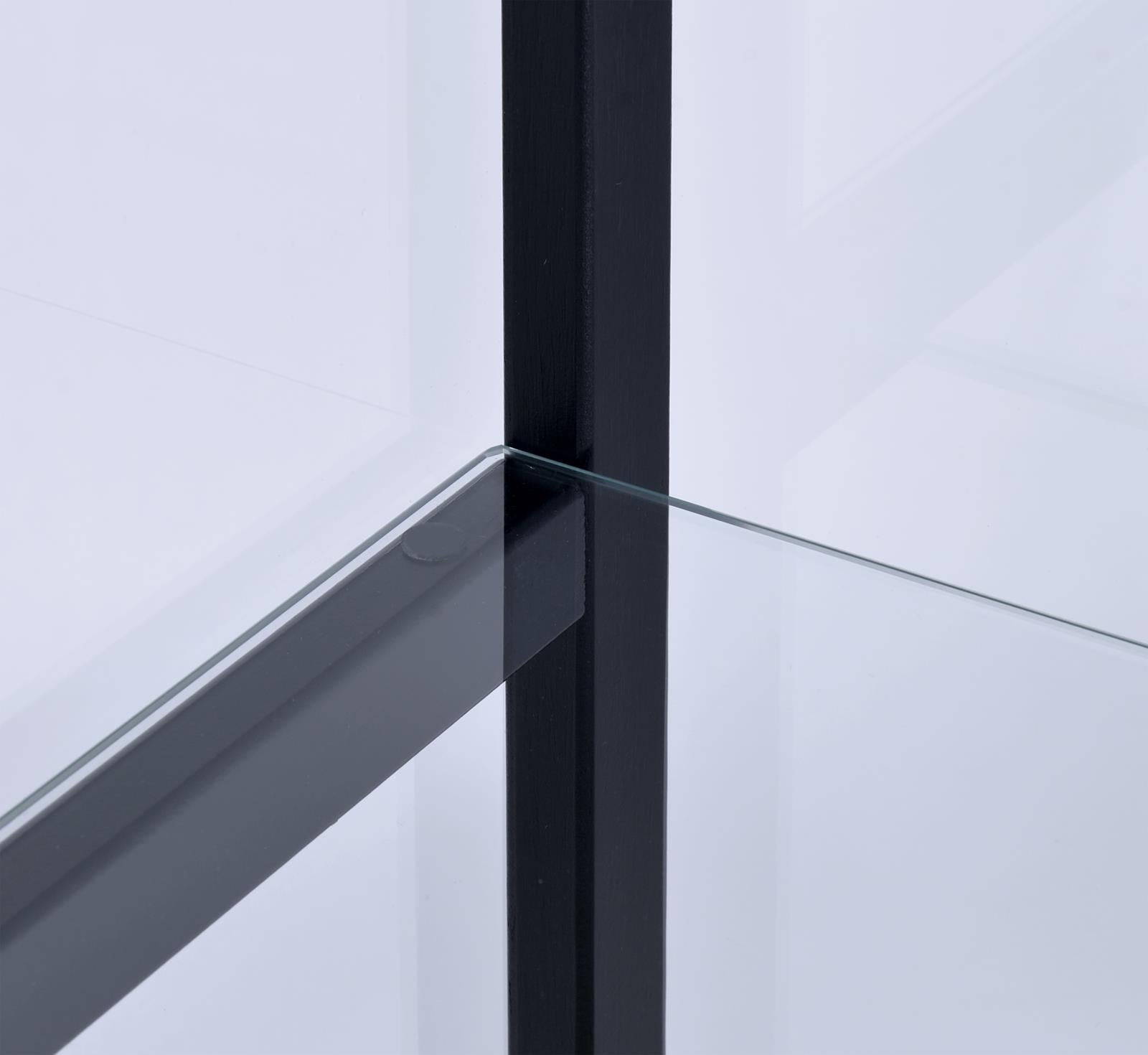 Cyclamen Black/Clear 4-Shelf Glass Curio Cabinet - 950171 - Bien Home Furniture &amp; Electronics