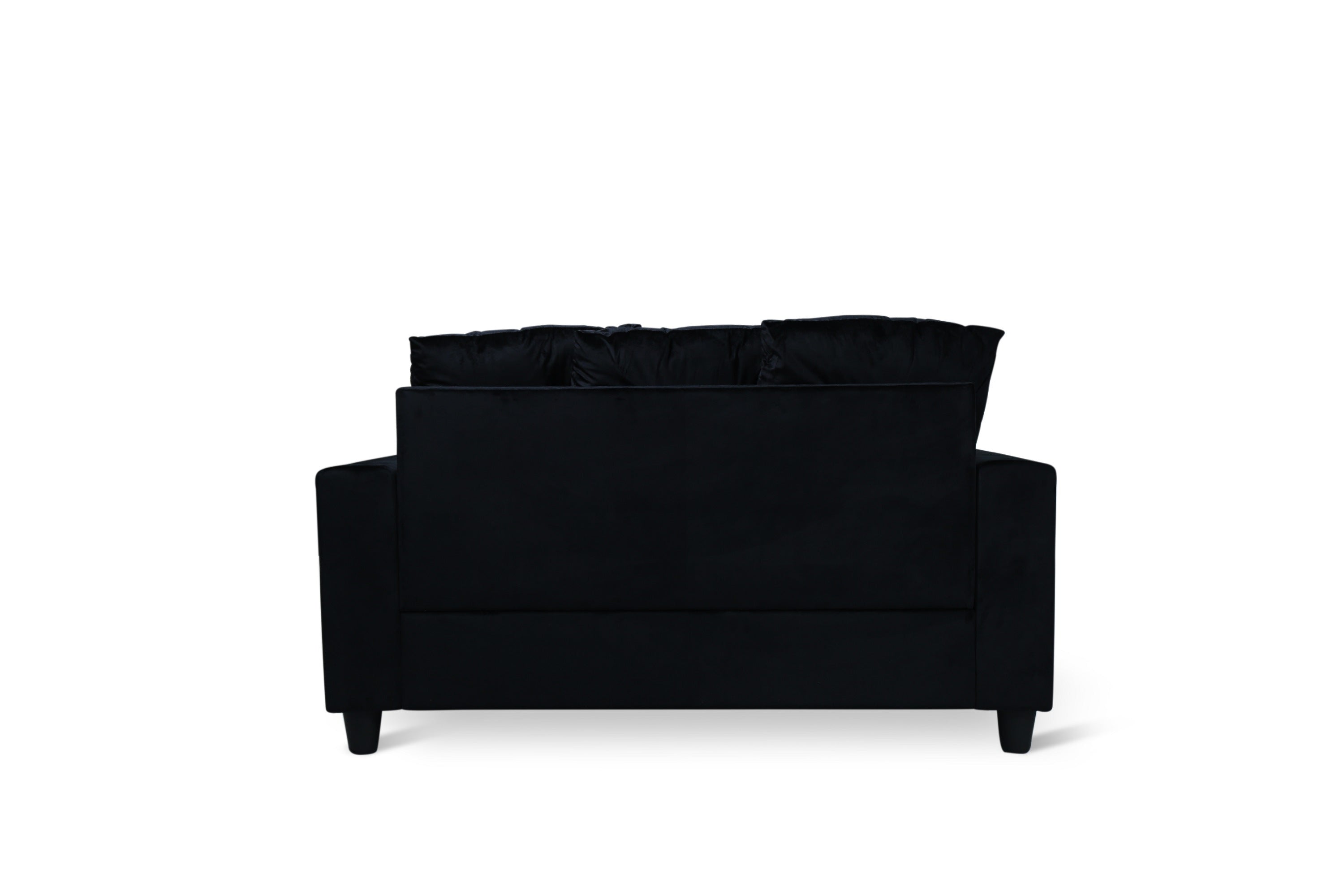 Cyndia Black Velvet Loveseat - SH3189BLK-2 - Bien Home Furniture &amp; Electronics