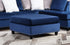 Cyndia Blue Velvet Ottoman - SH3187BLU-4 - Bien Home Furniture & Electronics
