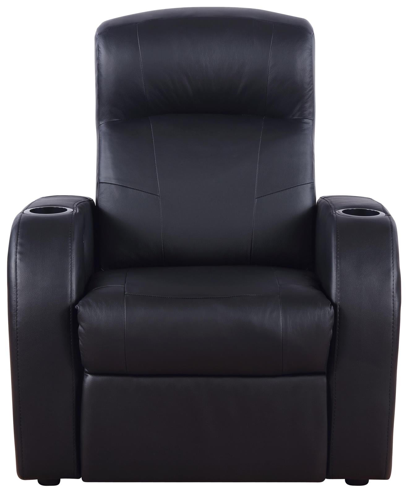 Cyrus Upholstered Recliner Living Room Set Black - 600001-S4A - Bien Home Furniture & Electronics