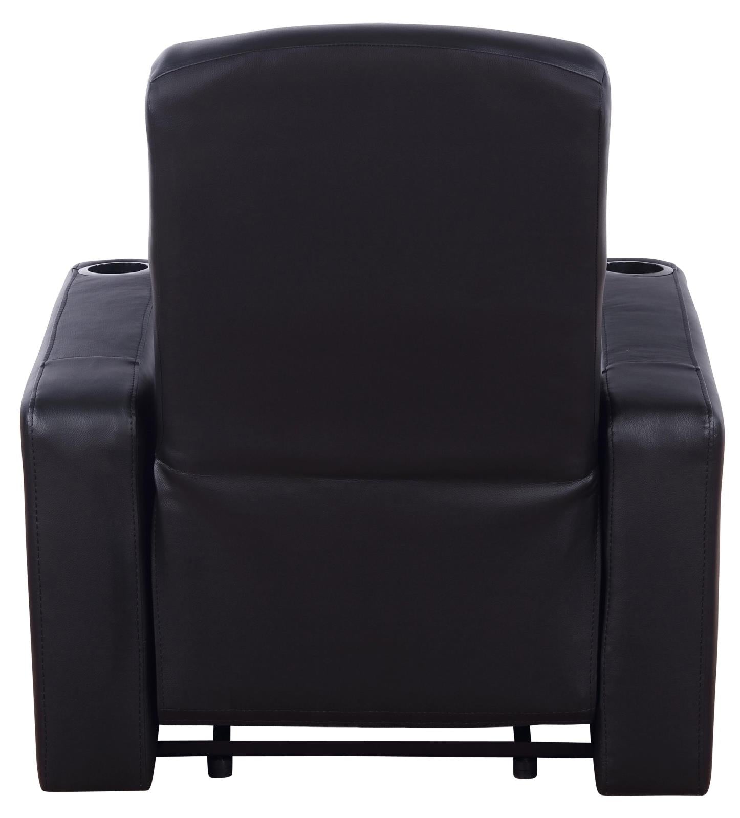Cyrus Upholstered Recliner Living Room Set Black - 600001-S4A - Bien Home Furniture & Electronics