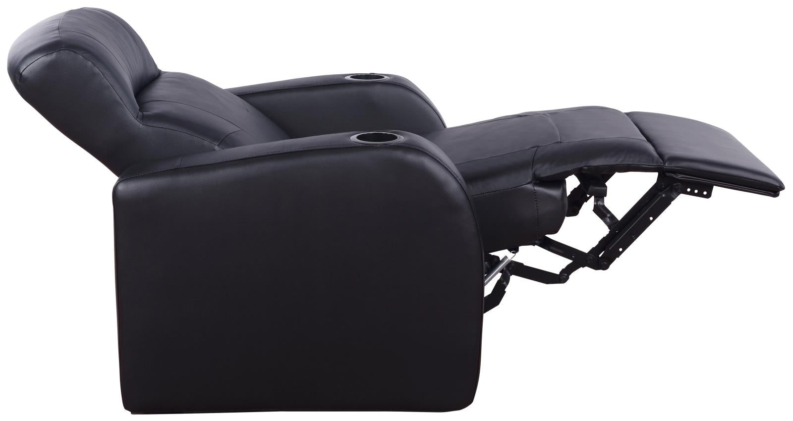 Cyrus Upholstered Recliner Living Room Set Black - 600001-S4A - Bien Home Furniture & Electronics