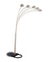 Dacre 5-light Floor Lamp with Curvy Dome Shades Chrome/Black - 1243 - Bien Home Furniture & Electronics