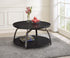 Dacre Dark Gray/Black Nickel Round Coffee Table - 722208 - Bien Home Furniture & Electronics