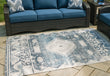 Daddridge Blue/Gray/Ivory 5' x 7' Rug - R900102 - Bien Home Furniture & Electronics