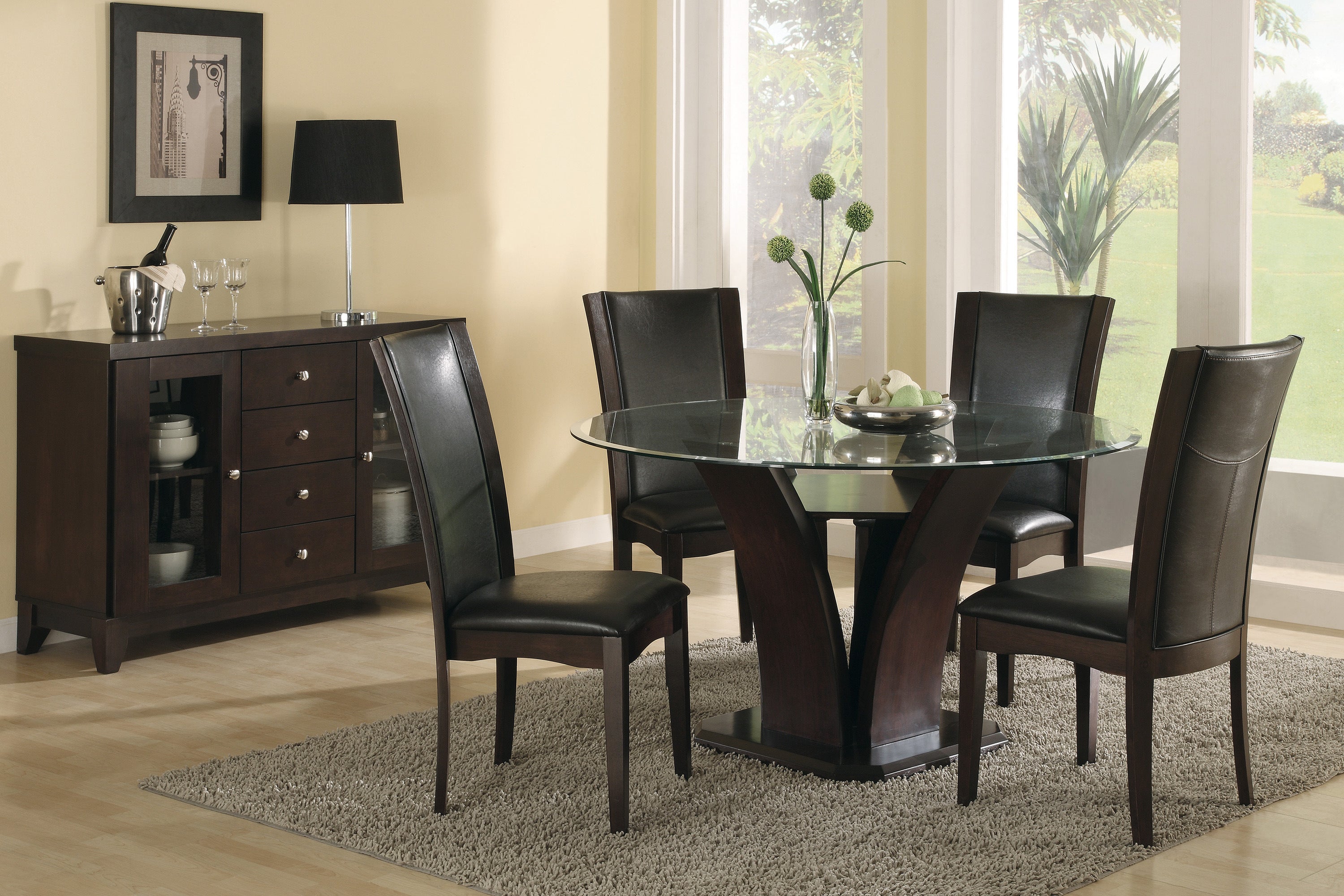 Daisy Dark Brown 48" Round Dining Table - 710-48* - Bien Home Furniture & Electronics