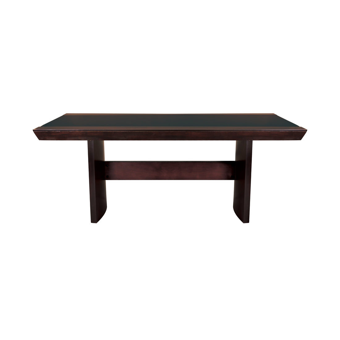 Daisy Dark Brown Dining Table, Glass Insert - 710-72TR* - Bien Home Furniture &amp; Electronics