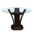 Daisy Dark Brown Glass-Top 54" Round Counter Height Table - SET | 710-36RDB | 710-36RDC | G54RD - Bien Home Furniture & Electronics