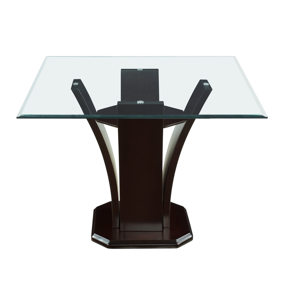 Daisy Dark Brown Glass-Top Square Counter Height Table - SET | 710-36RDB | 710-36RDC | G5454 - Bien Home Furniture &amp; Electronics