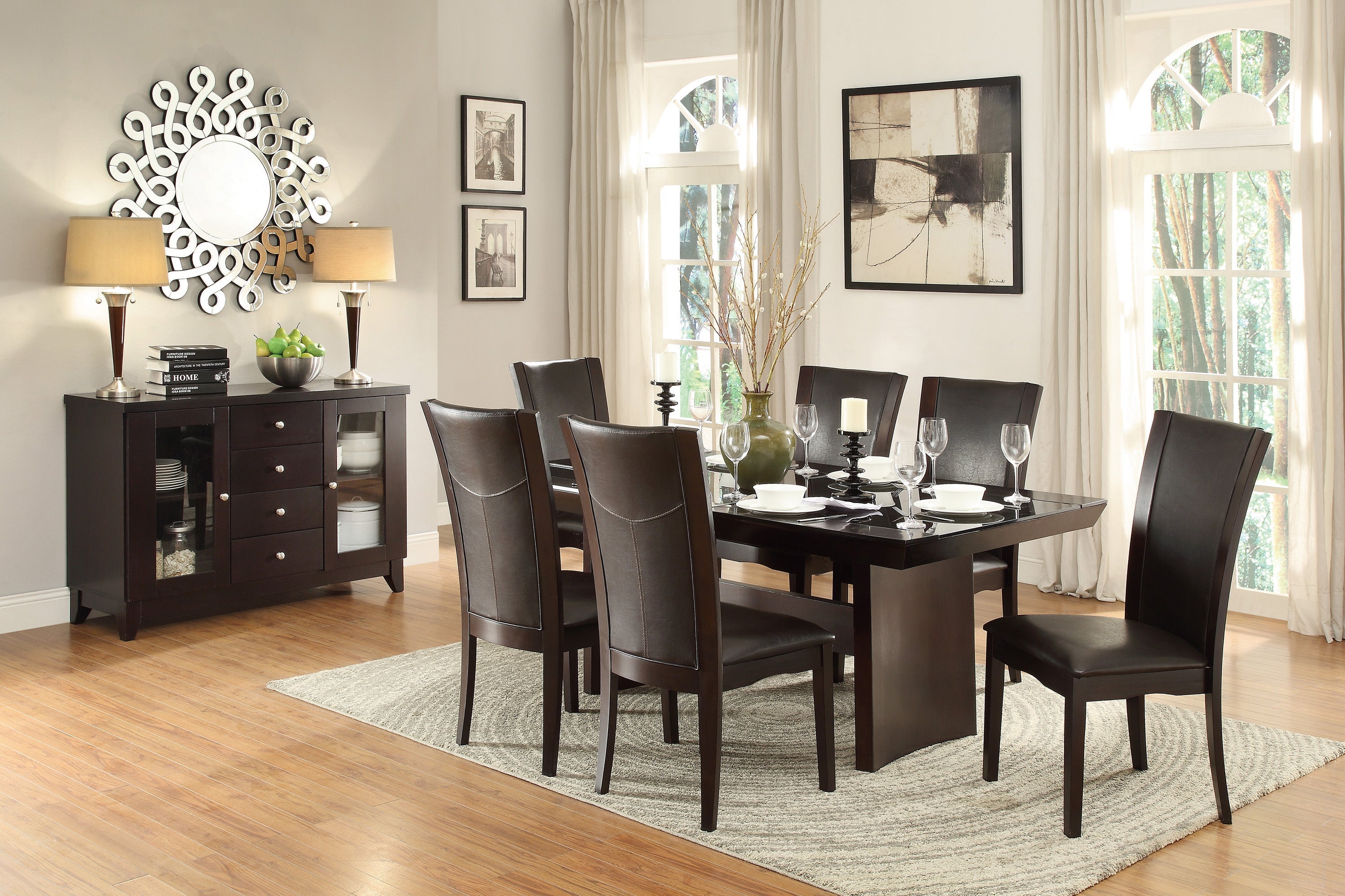 Daisy Dark Brown Server - 710-40 - Bien Home Furniture & Electronics