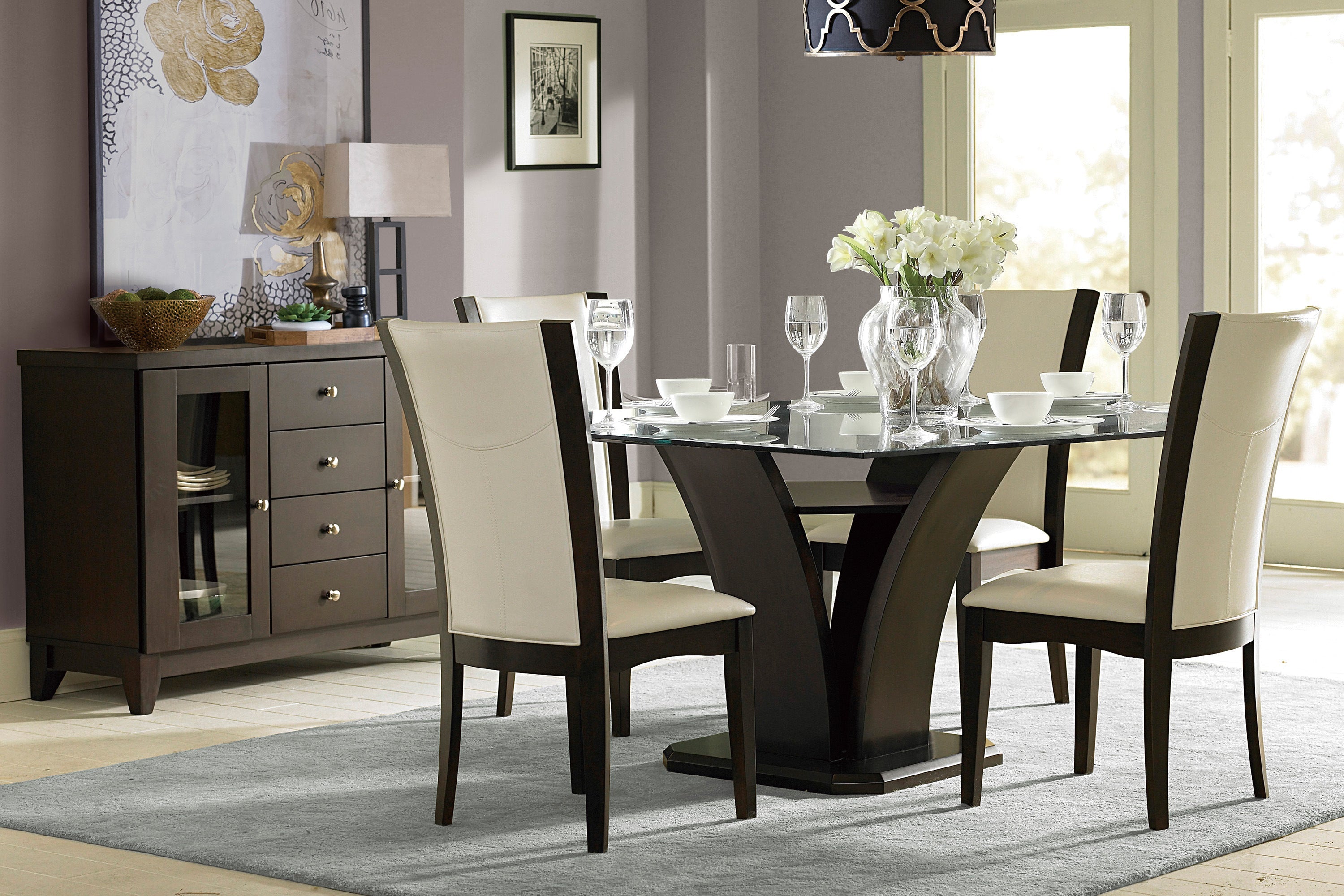 Daisy Dark Brown Square Dining Table - 710-54SQ* - Bien Home Furniture & Electronics