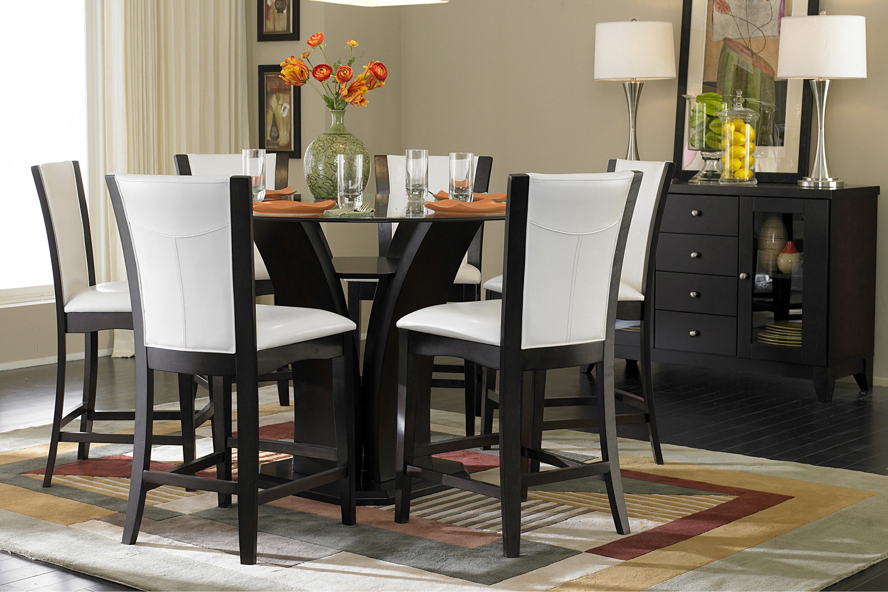Daisy White Counter Height Chair, Set of 2 - 710-24W - Bien Home Furniture & Electronics