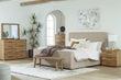 Dakmore Brown/Oatmeal Upholstered Panel Bedroom Set - SET | B783-81 | B783-97 | B783-93 | B783-46 - Bien Home Furniture & Electronics