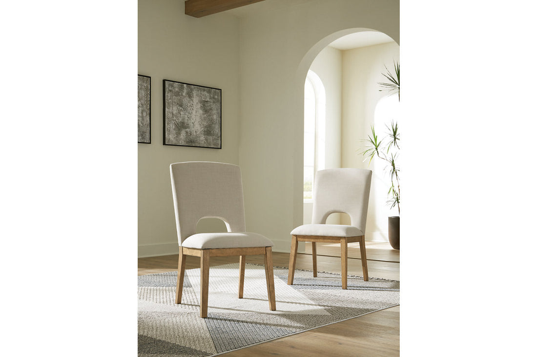 Dakmore Linen/Brown Dining Chair, Set of 2 - D783-01 - Bien Home Furniture &amp; Electronics