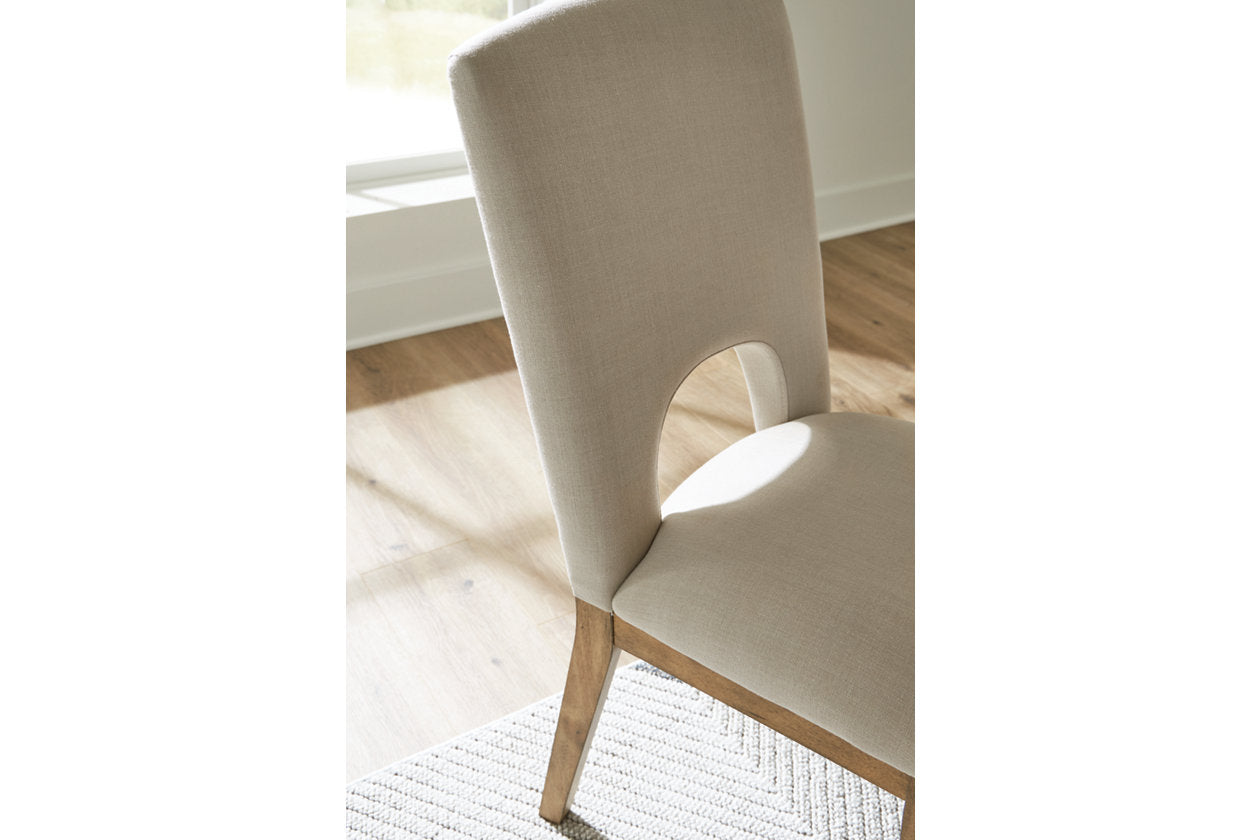 Dakmore Linen/Brown Dining Chair, Set of 2 - D783-01 - Bien Home Furniture &amp; Electronics
