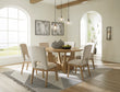 Dakmore Linen/Brown Round Dining Set - SET | D783-50 | D783-01(2) - Bien Home Furniture & Electronics