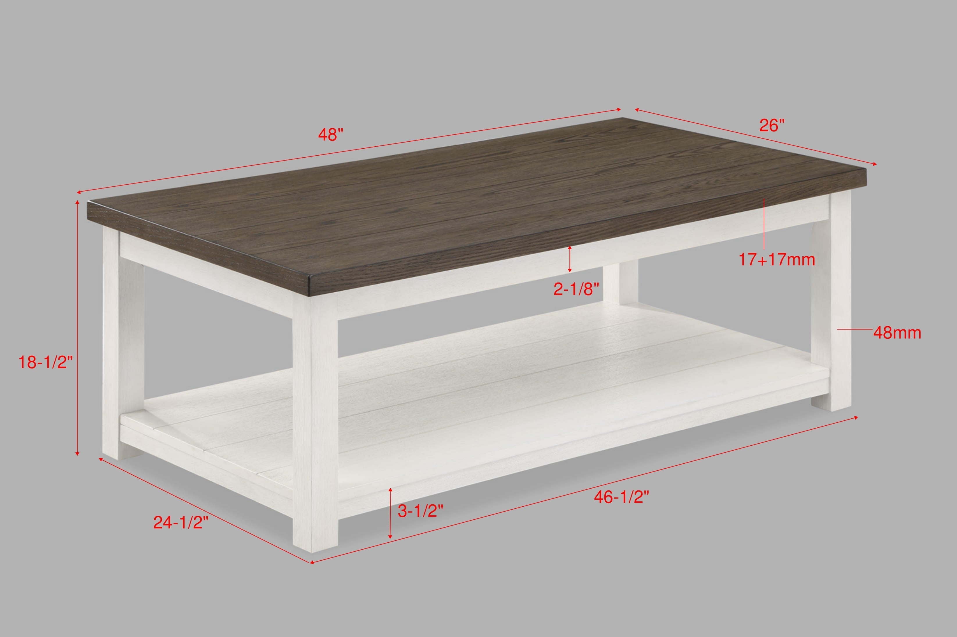 Dakota Chalk White 3-Piece Coffee Table Set - SET | 3713CG-01 | 3713CG-02(2) - Bien Home Furniture & Electronics
