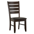 Dalila Cappuccino/Black Ladder Back Side Chairs, Set of 2 - 102722 - Bien Home Furniture & Electronics