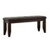 Dalila Cappuccino/Black Tufted Upholstered Dining Bench - 102723 - Bien Home Furniture & Electronics