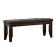 Dalila Cappuccino/Black Tufted Upholstered Dining Bench - 102723 - Bien Home Furniture & Electronics