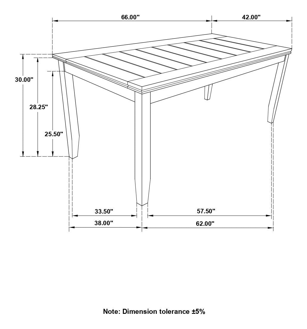Dalila Dark Gray Rectangular Plank Top Dining Table - 102721GRY - Bien Home Furniture & Electronics