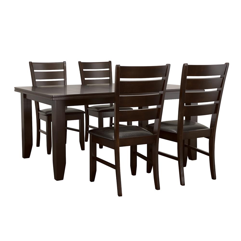 Dalila Dining Room Set Cappuccino/Black - 102721-S5 - Bien Home Furniture & Electronics