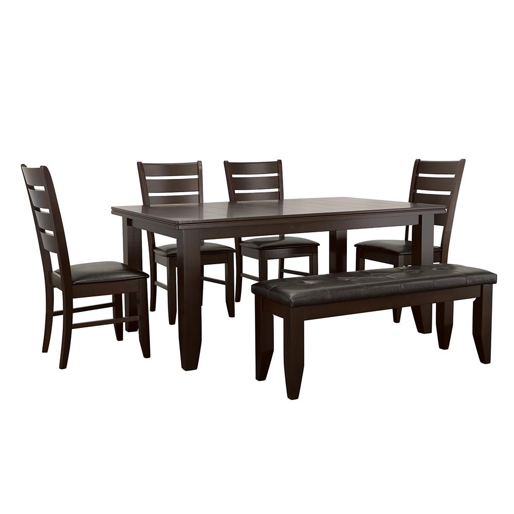 Dalila Dining Room Set Cappuccino/Black - 102721-S6 - Bien Home Furniture & Electronics