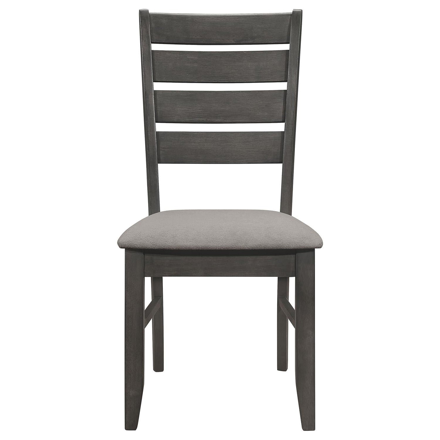 Dalila Gray/Dark Gray Ladder Back Side Chair, Set of 2 - 102722GRY - Bien Home Furniture & Electronics
