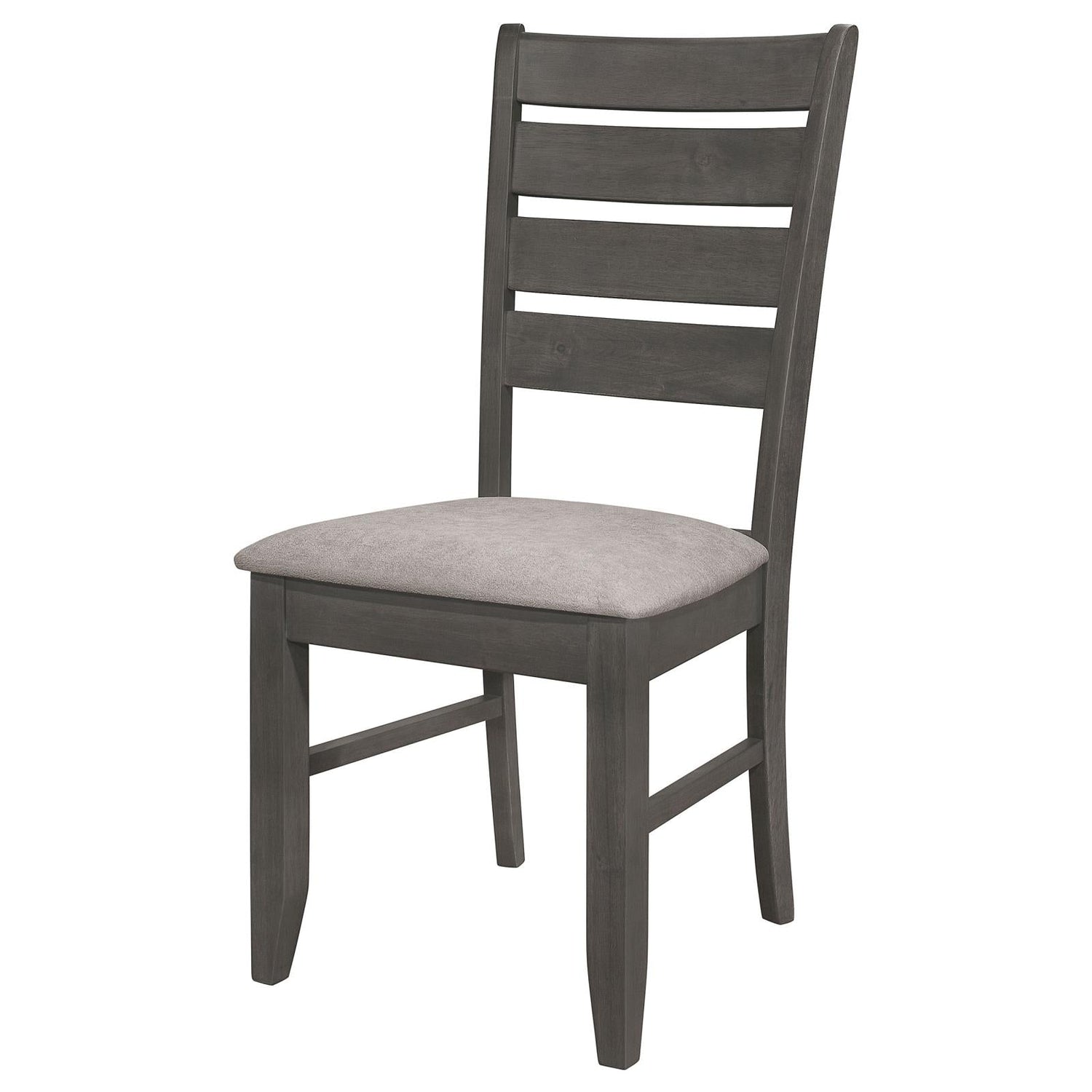 Dalila Gray/Dark Gray Ladder Back Side Chair, Set of 2 - 102722GRY - Bien Home Furniture & Electronics