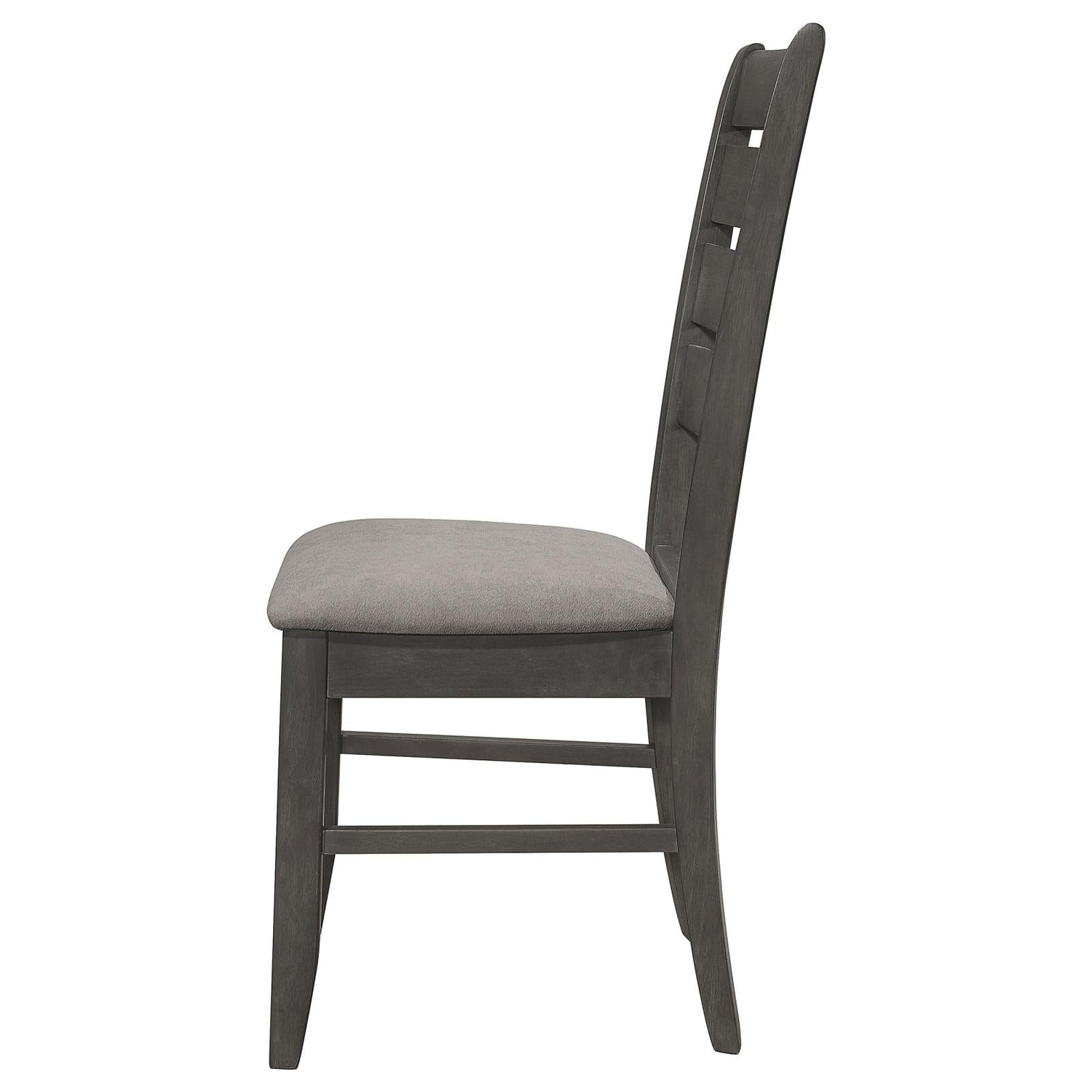 Dalila Gray/Dark Gray Ladder Back Side Chair, Set of 2 - 102722GRY - Bien Home Furniture & Electronics