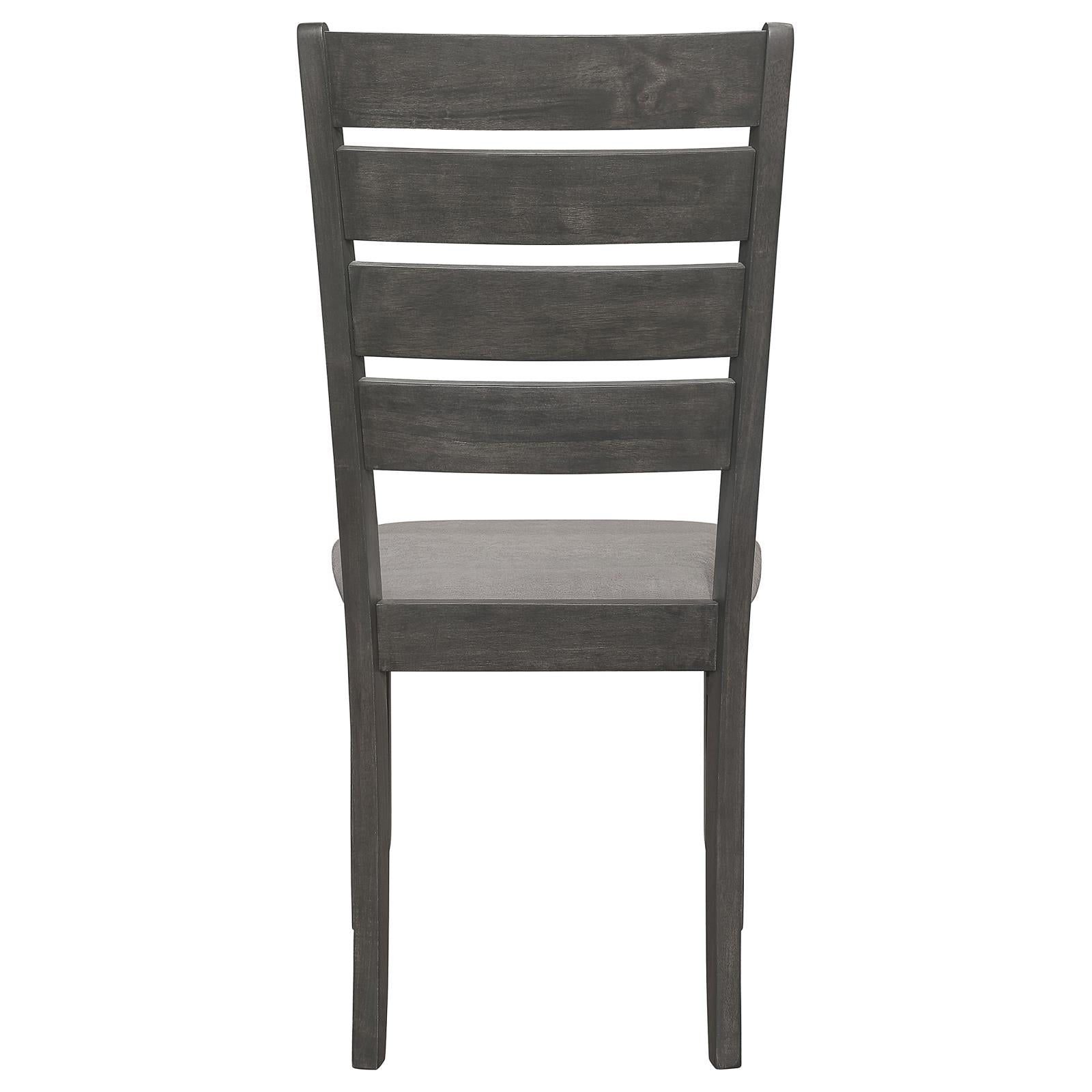 Dalila Gray/Dark Gray Ladder Back Side Chair, Set of 2 - 102722GRY - Bien Home Furniture & Electronics
