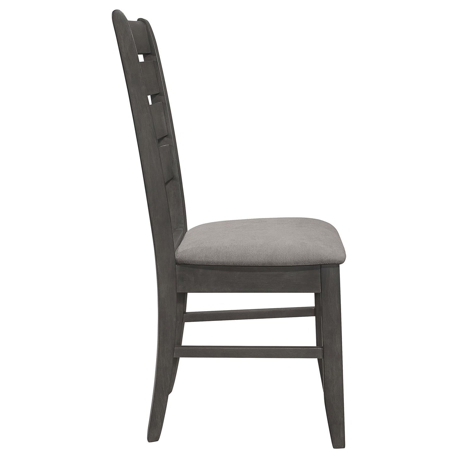 Dalila Gray/Dark Gray Ladder Back Side Chair, Set of 2 - 102722GRY - Bien Home Furniture & Electronics