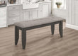 Dalila Gray/Dark Gray Padded Cushion Bench - 102723GRY - Bien Home Furniture & Electronics
