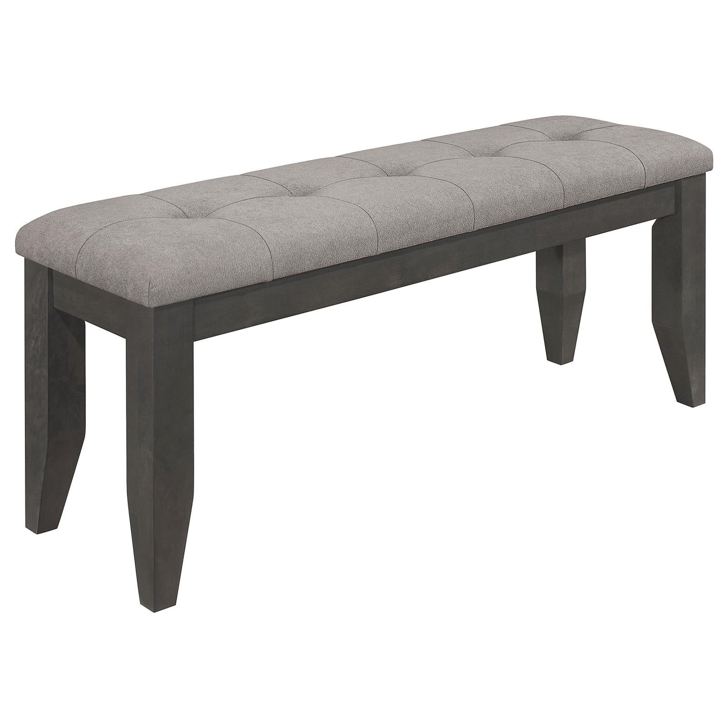 Dalila Gray/Dark Gray Padded Cushion Bench - 102723GRY - Bien Home Furniture & Electronics
