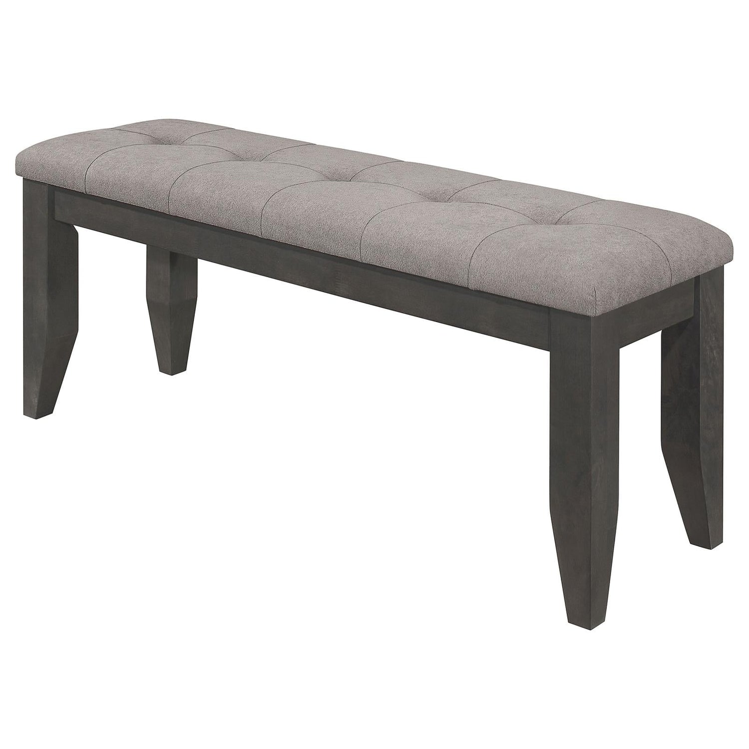 Dalila Gray/Dark Gray Padded Cushion Bench - 102723GRY - Bien Home Furniture & Electronics