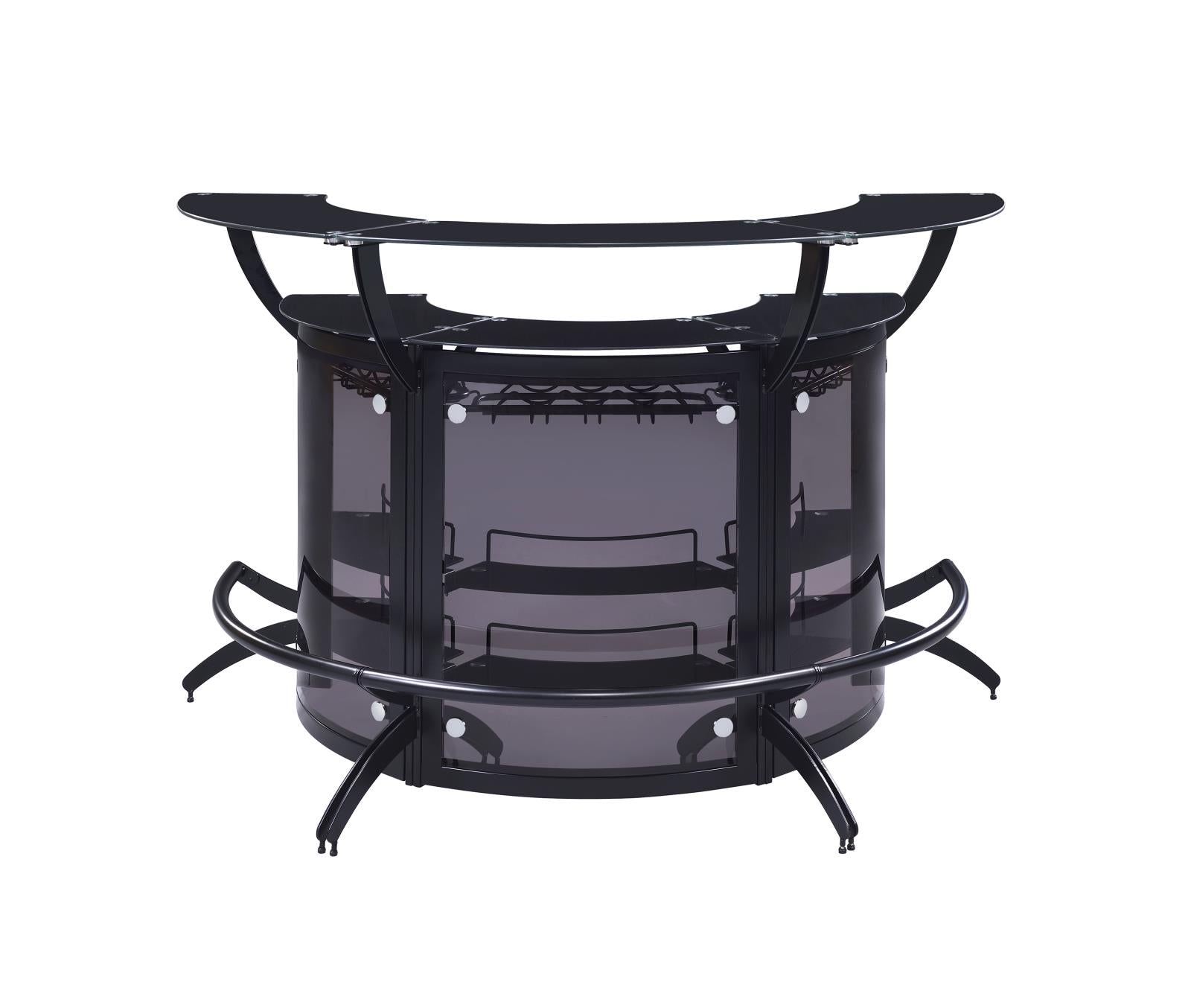 Dallas Smoke/Black Curved Bar Unit, Set of 3 - 182135-S3 - Bien Home Furniture & Electronics