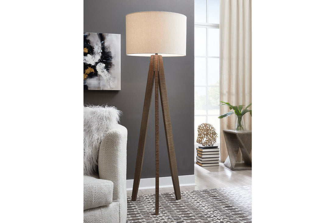 Dallson Gray/Brown Floor Lamp - L329021 - Bien Home Furniture &amp; Electronics