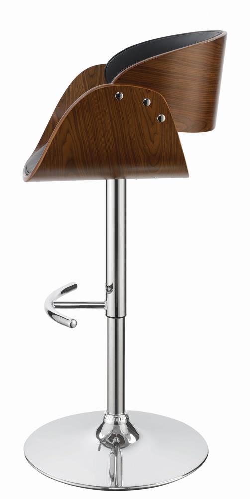 Dana Black/Chrome Adjustable Bar Stool - 104965 - Bien Home Furniture & Electronics