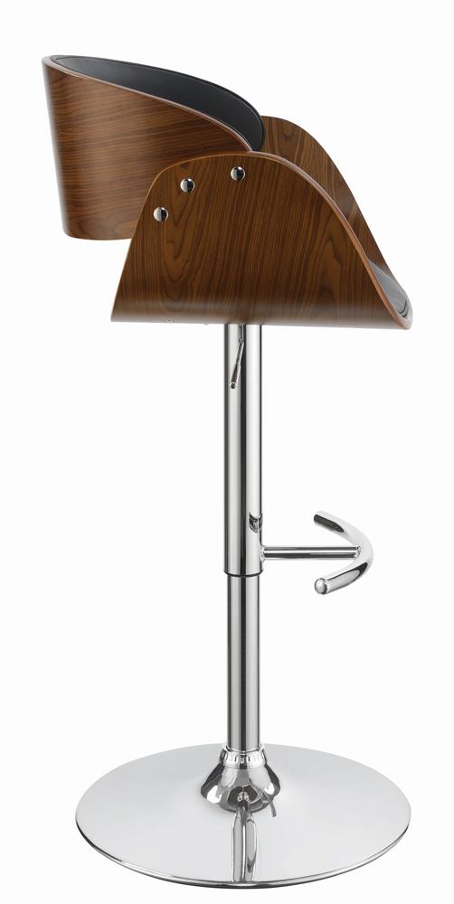 Dana Black/Chrome Adjustable Bar Stool - 104965 - Bien Home Furniture & Electronics
