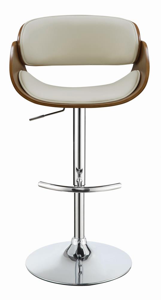 Dana Ecru/Chrome Adjustable Bar Stool - 104966 - Bien Home Furniture & Electronics