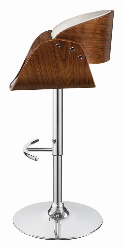 Dana Ecru/Chrome Adjustable Bar Stool - 104966 - Bien Home Furniture & Electronics