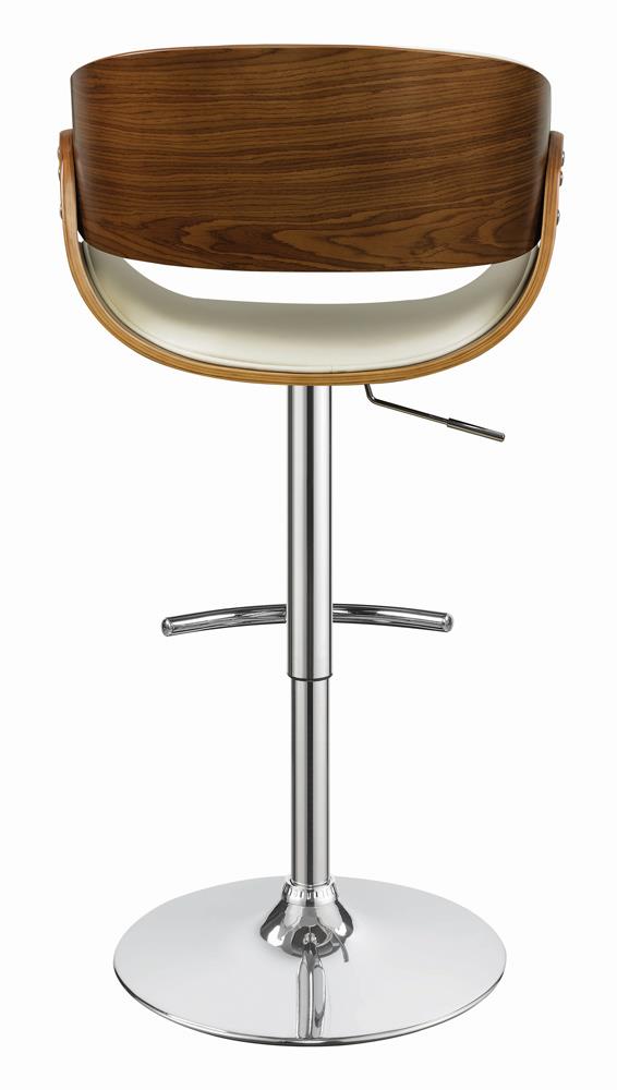 Dana Ecru/Chrome Adjustable Bar Stool - 104966 - Bien Home Furniture & Electronics