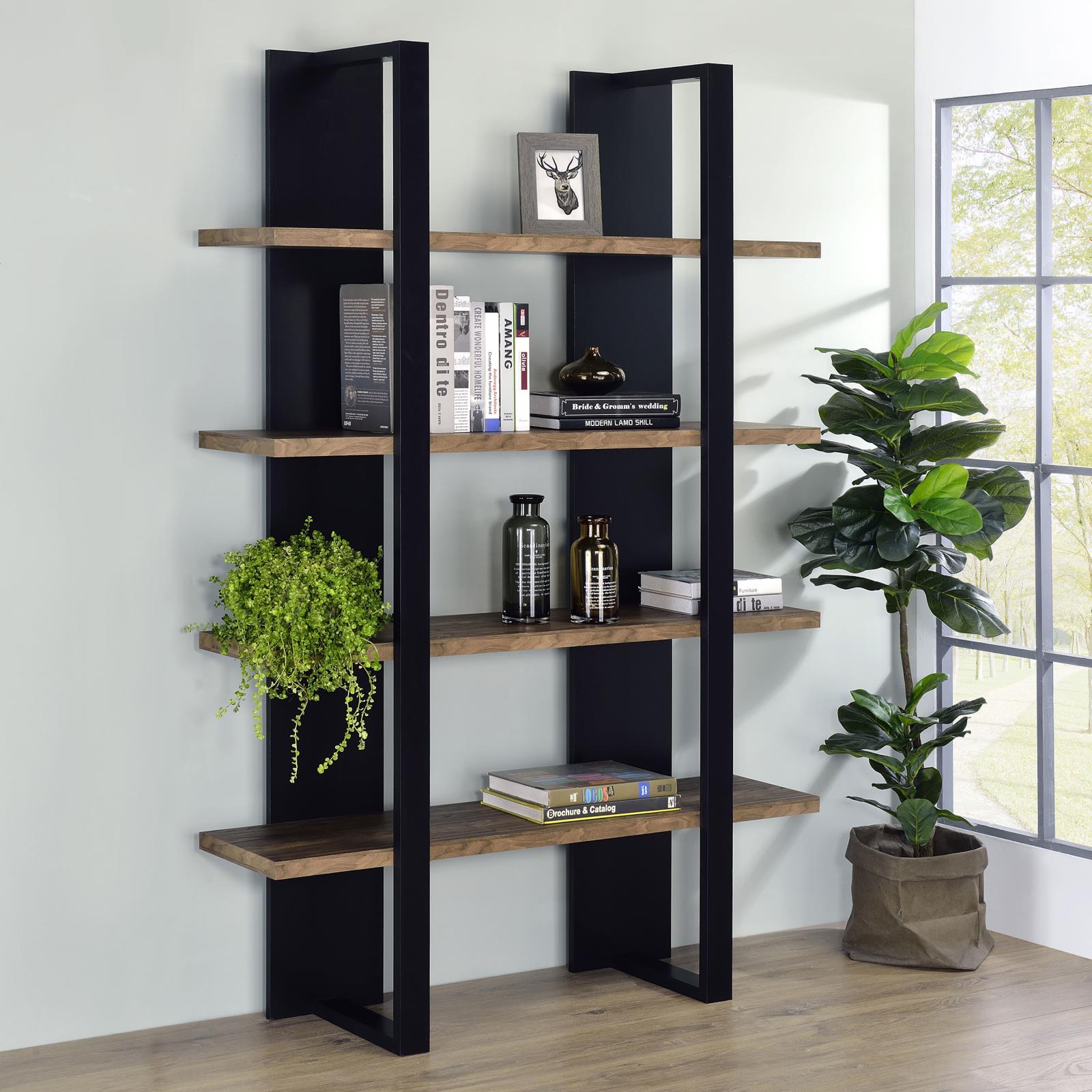 Danbrook Bookcase with 4 Full-length Shelves - 882036 - Bien Home Furniture &amp; Electronics