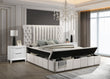 Danbury White Boucle King Upholstered Storage Panel Bed - SET | 5201WH-K-HB | 5201WH-K-FB | 5201WH-KQ-HBPL | 5201WH-KQ-RL-L | 5201WH-KQ-RL-R - Bien Home Furniture & Electronics