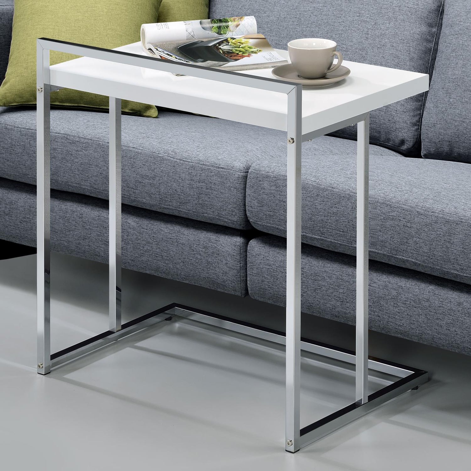 Dani Rectangular Snack Table with Metal Base - 936118 - Bien Home Furniture & Electronics