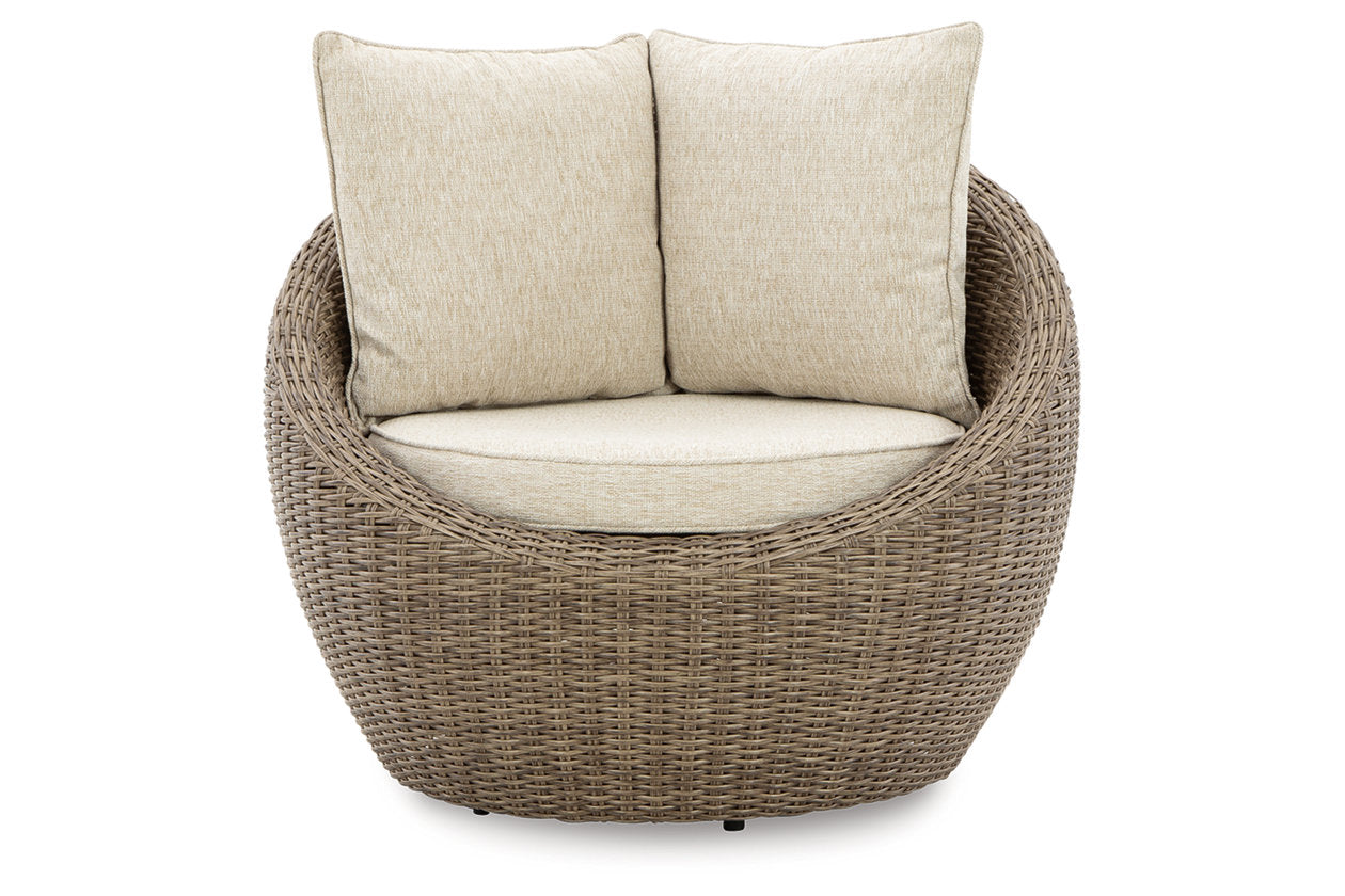 DANSON Beige Swivel Lounge with Cushion, Set of 2 - P505-821 - Bien Home Furniture & Electronics
