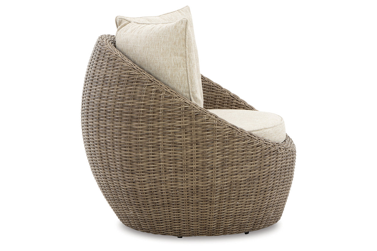 DANSON Beige Swivel Lounge with Cushion, Set of 2 - P505-821 - Bien Home Furniture & Electronics
