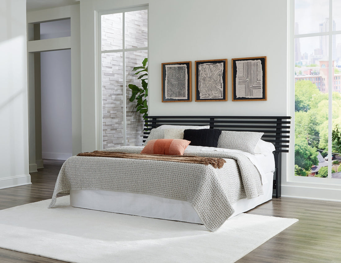 Danziar Black King Slat Headboard - B1013-158 - Bien Home Furniture & Electronics