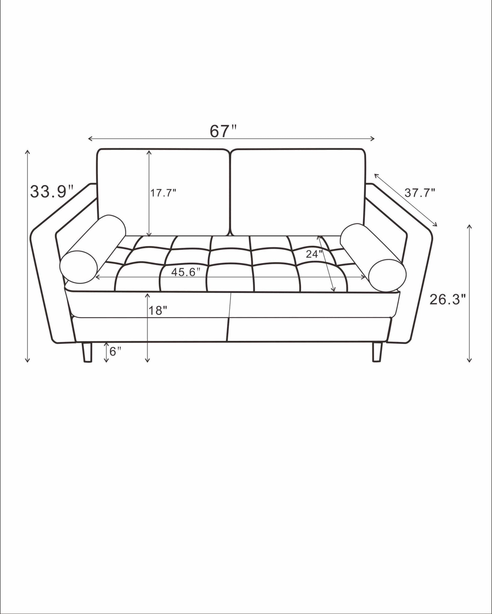 Daphne Light Gray Loveseat - LS-DAP-AGRY - Bien Home Furniture & Electronics