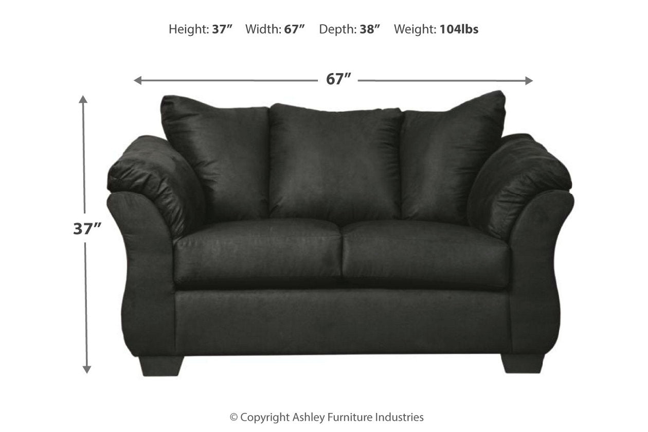 Darcy Black Loveseat - 7500835 - Bien Home Furniture & Electronics